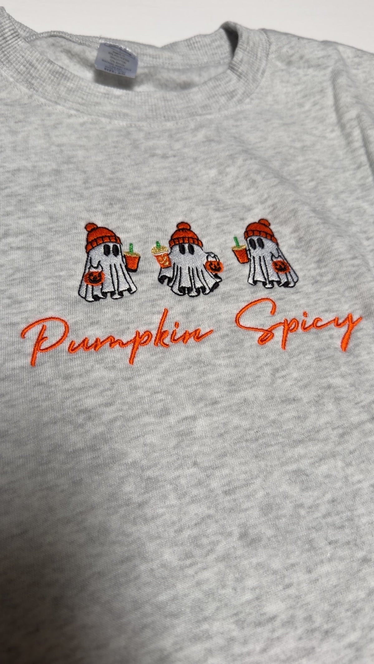 CozyLUX Pumpkin Spicy Embroidered Sweatshirt