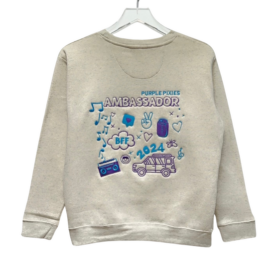 Purple Pixies Embroidered Ambassador Sweatshirt
