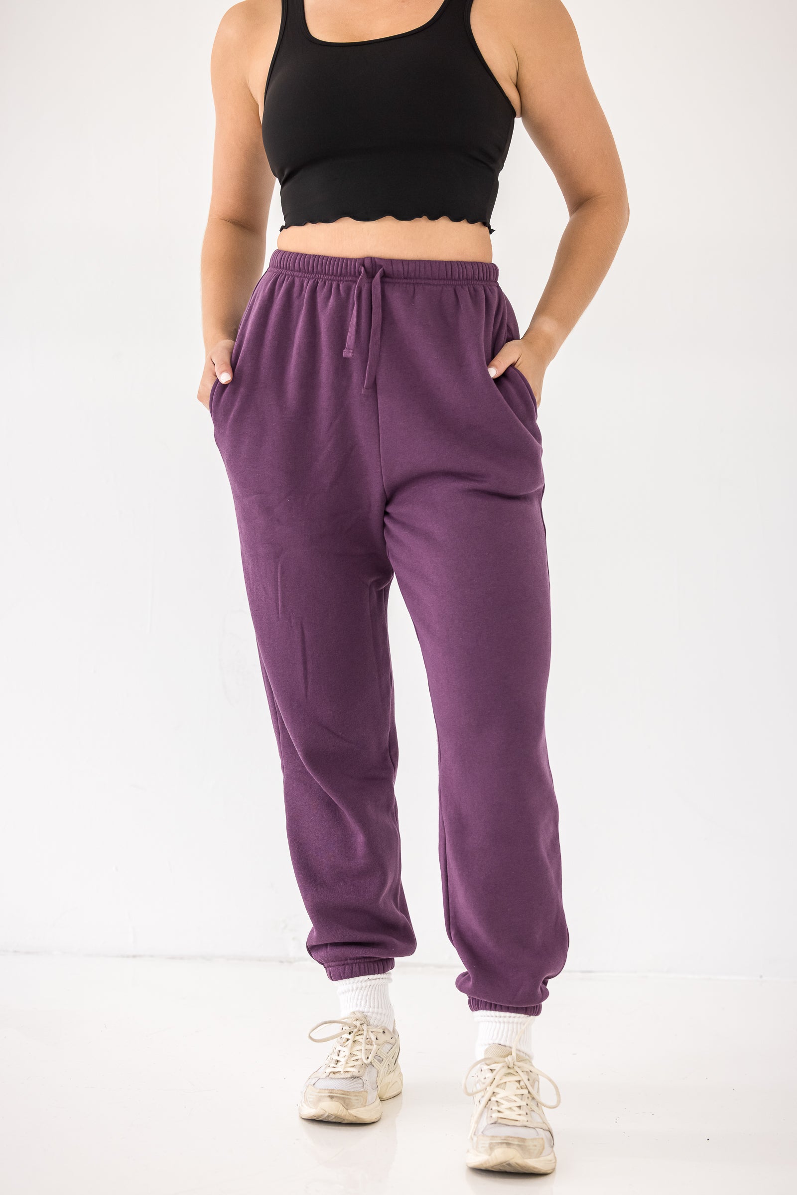 [Cherry cola] CozyLUX Hand in My Pocket Sweatpants