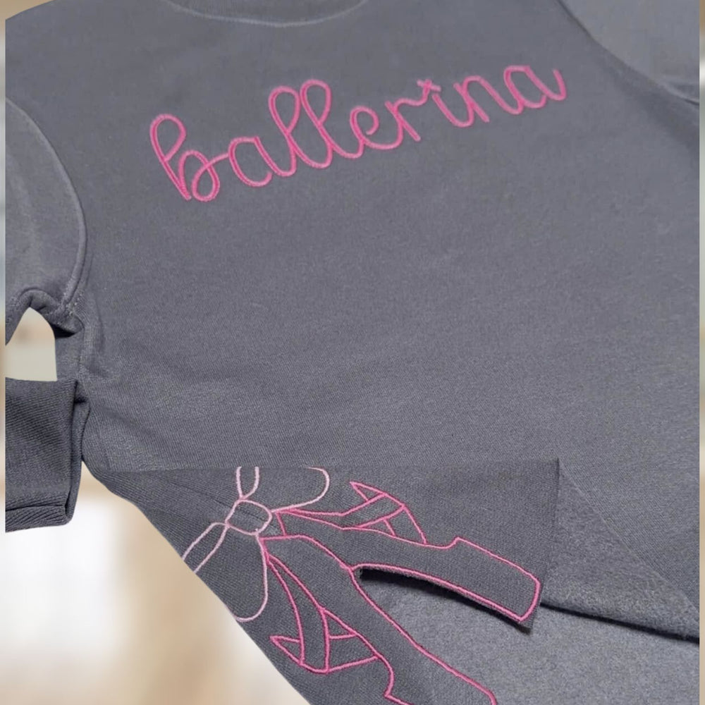 Ballerina's Get the Pointe - Embroidered Sweatshirt