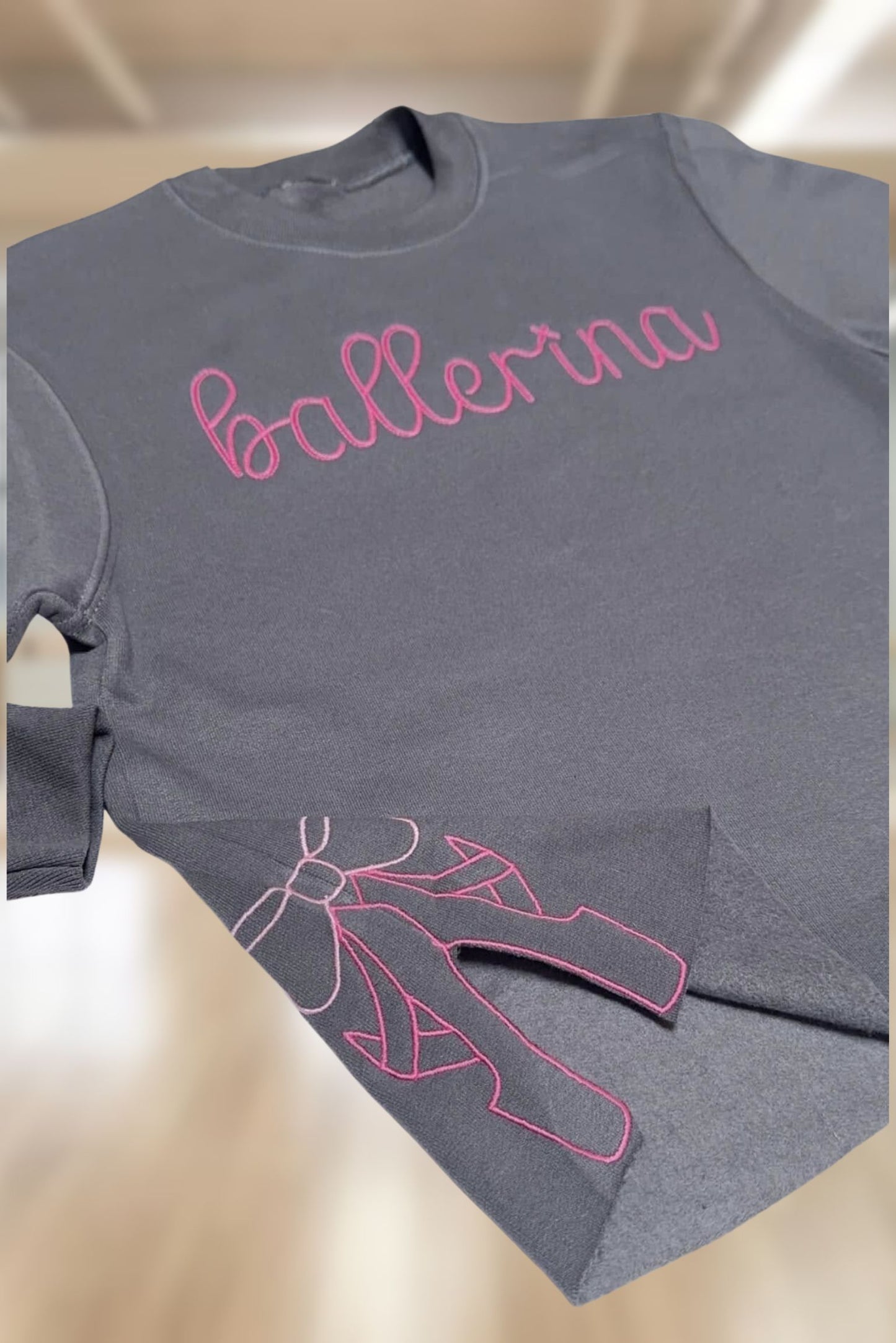 Ballerina's Get the Pointe - Embroidered Sweatshirt
