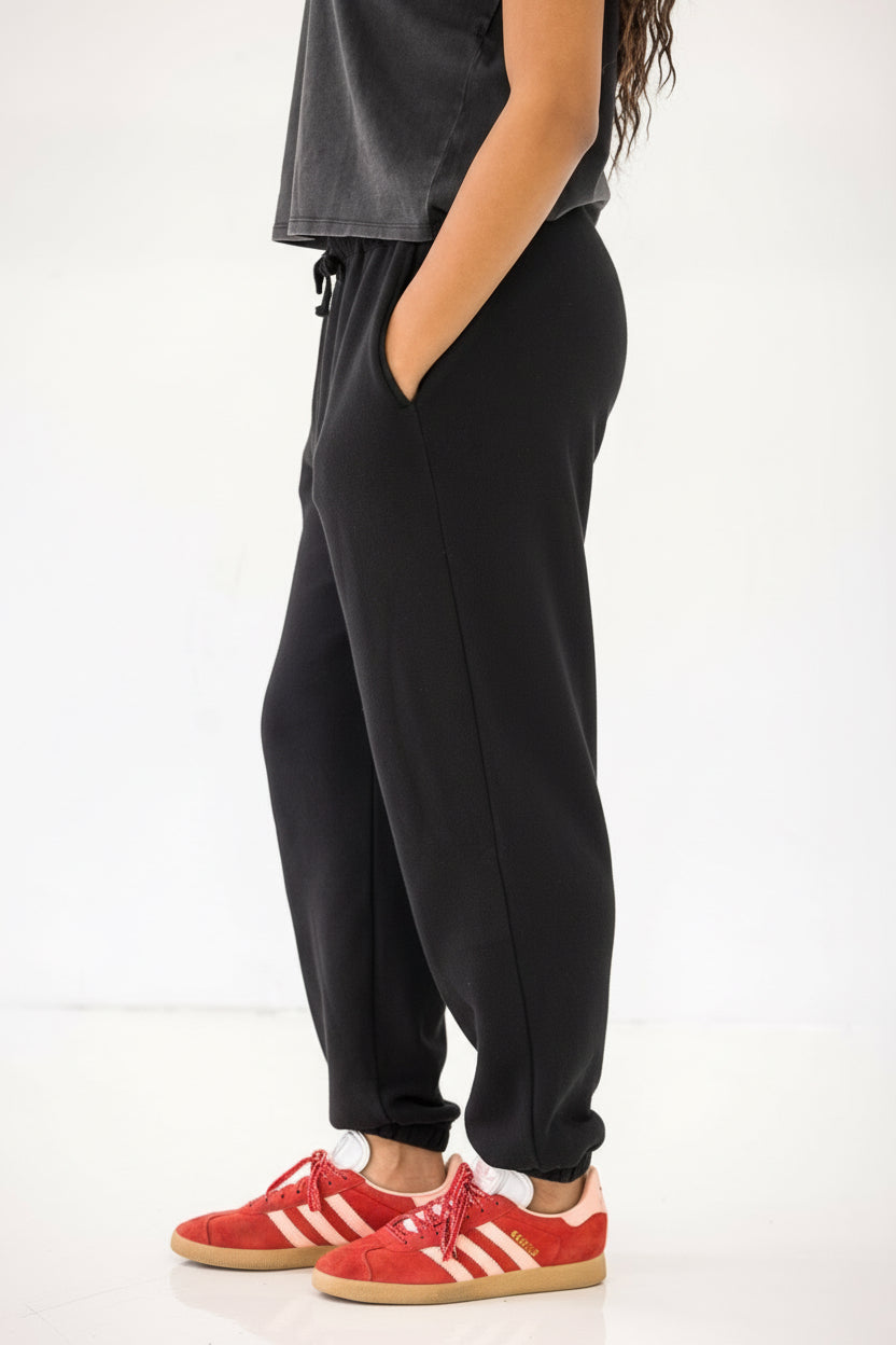 [Black] CozyLUX Hand in My Pocket Sweatpants