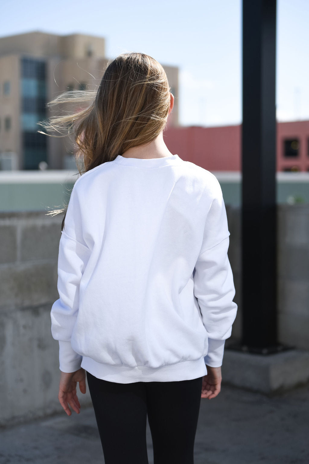 Cuffed sweatshirt top
